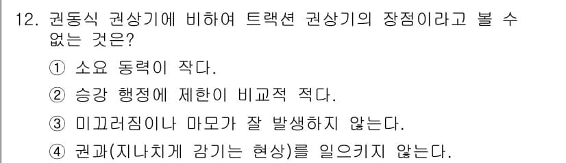 승강기기사 2021년 12번 - 정답과 핵심 포인트를 검수 중인 기출문제