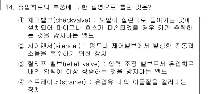 승강기기사 2021년 14번 - 정답과 핵심 포인트를 검수 중인 기출문제