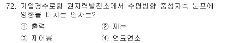원자력기사 2021년 72번 - 정답은 3번 '연료연소'입니다. 연료연소는 원자로 내에서 핵연료가 핵분열... 에 관한 핵심 기출문제
