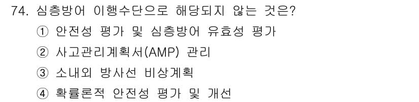 원자력기사 2021년 74번 - 정답과 핵심 포인트를 검수 중인 기출문제