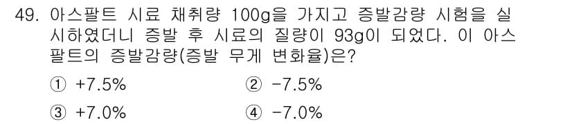 건설재료시험기사 2021년 50번 - 정답과 핵심 포인트를 검수 중인 기출문제