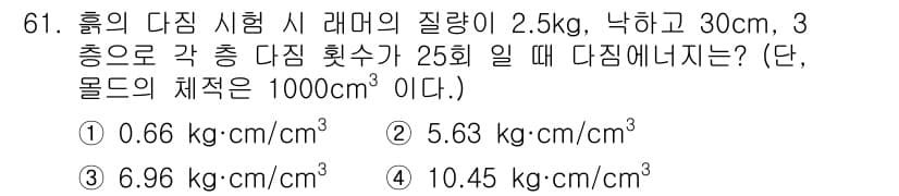 건설재료시험기사 2021년 62번 - 정답과 핵심 포인트를 검수 중인 기출문제
