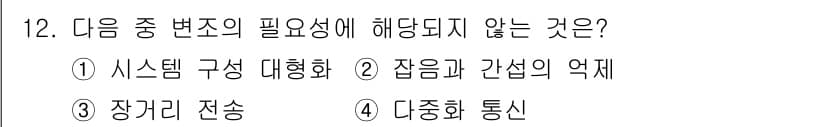 무선설비기능사 2021년 12번 - 정답과 핵심 포인트를 검수 중인 기출문제