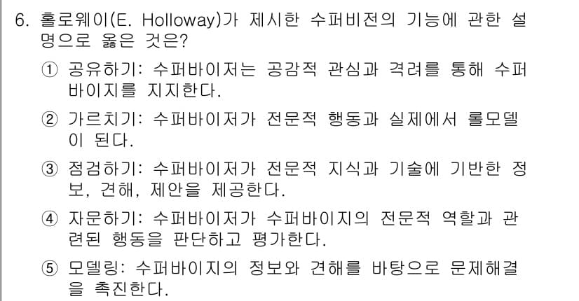 청소년상담사_1급(1교시)(구) 2021년 6번 - 정답과 핵심 포인트를 검수 중인 기출문제