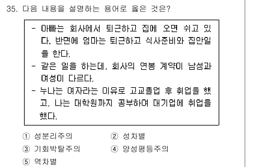 청소년상담사_1급(2교시)(구) 2021년 35번 - 정답과 핵심 포인트를 검수 중인 기출문제