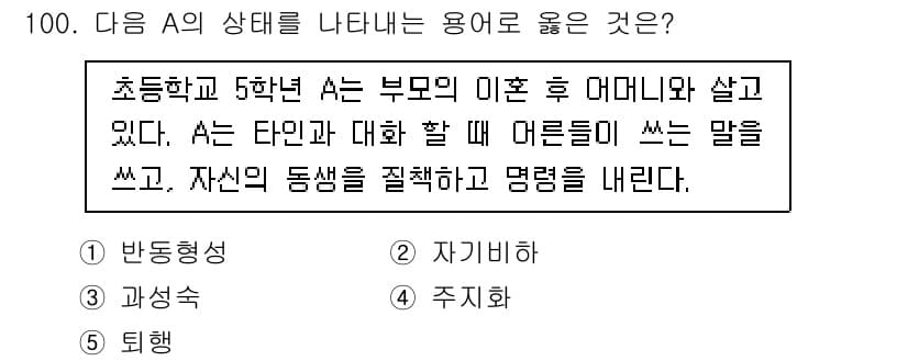 청소년상담사_1급(2교시) 2021년 100번 - 정답과 핵심 포인트를 검수 중인 기출문제