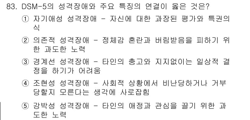 청소년상담사_2급(1교시) 2021년 83번 - 정답과 핵심 포인트를 검수 중인 기출문제