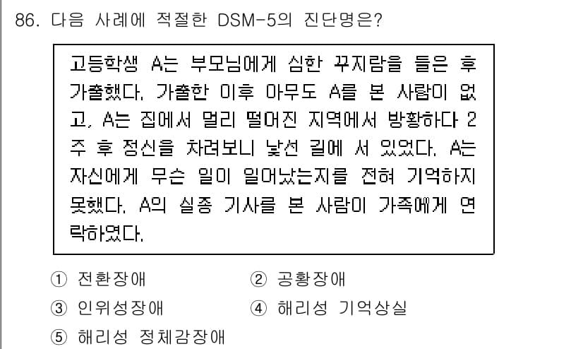 청소년상담사_2급(1교시) 2021년 86번 - 정답과 핵심 포인트를 검수 중인 기출문제
