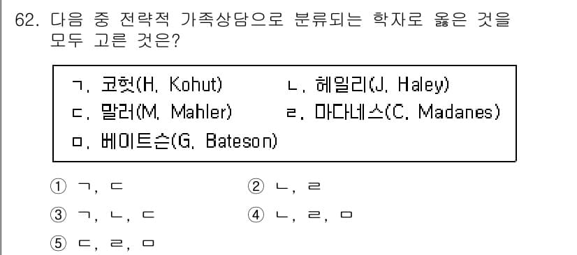 청소년상담사_2급(2교시)(구) 2021년 62번 - 정답과 핵심 포인트를 검수 중인 기출문제