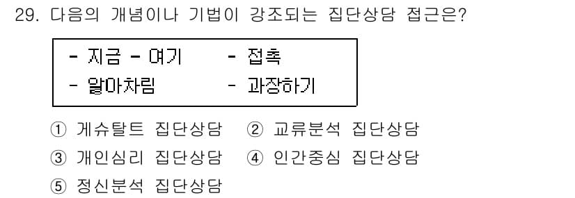 청소년상담사_2급(2교시) 2021년 29번 - 정답과 핵심 포인트를 검수 중인 기출문제
