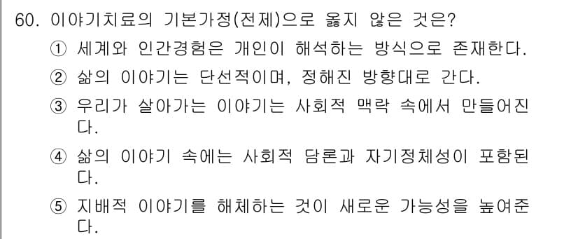 청소년상담사_2급(2교시) 2021년 60번 - 정답과 핵심 포인트를 검수 중인 기출문제