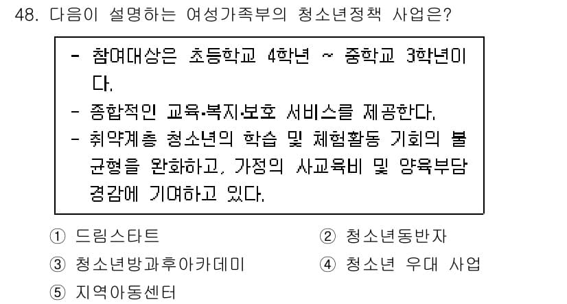 청소년상담사_3급(2교시)(구) 2021년 48번 - 정답과 핵심 포인트를 검수 중인 기출문제