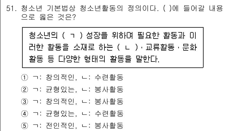 청소년상담사_3급(2교시)(구) 2021년 51번 - 정답과 핵심 포인트를 검수 중인 기출문제