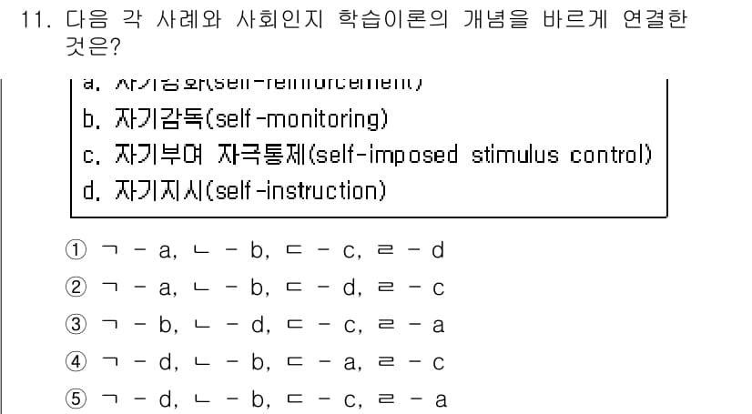 청소년상담사_3급(2교시) 2021년 11번 - 정답과 핵심 포인트를 검수 중인 기출문제