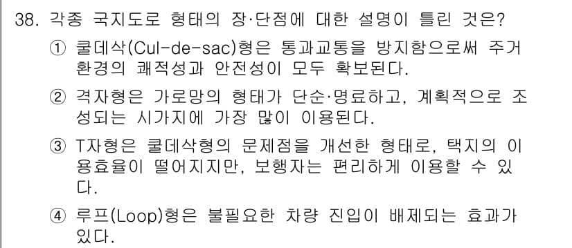 도시계획기사 2021년 38번 - 정답과 핵심 포인트를 검수 중인 기출문제