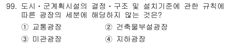 도시계획기사 2021년 99번 - 정답과 핵심 포인트를 검수 중인 기출문제