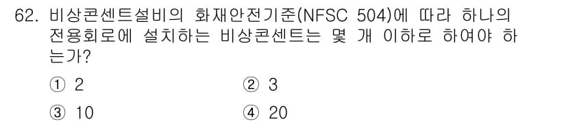 소방설비기사(전기분야) 2021년 62번 - 정답과 핵심 포인트를 검수 중인 기출문제