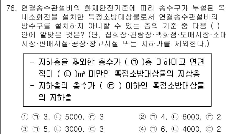 소방설비기사(기계분야) 2021년 77번 - 정답인 이유는, 화재 시 특정 소방 설비의 작동 방식과 기준이 명확히 규... 에 관한 핵심 기출문제