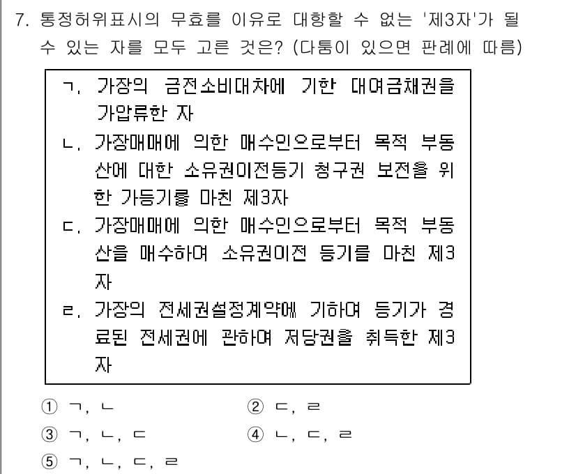 감정평가사_1차_1교시(구) 2016년 7번 - 정답과 핵심 포인트를 검수 중인 기출문제