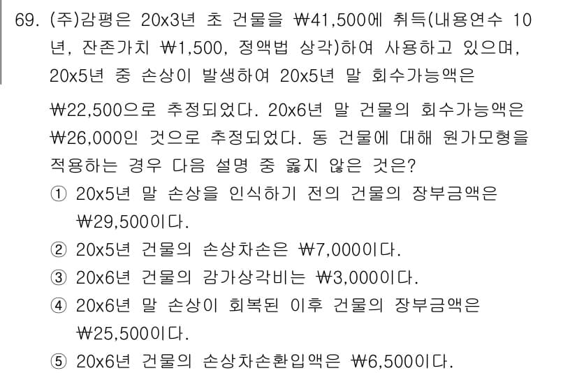 감정평가사_1차_2교시 2018년 69번 - 정답과 핵심 포인트를 검수 중인 기출문제