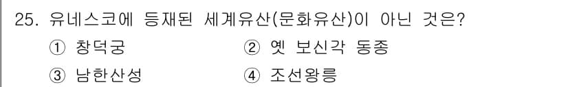 국내여행안내사_1차 2020년 25번 - 정답과 핵심 포인트를 검수 중인 기출문제