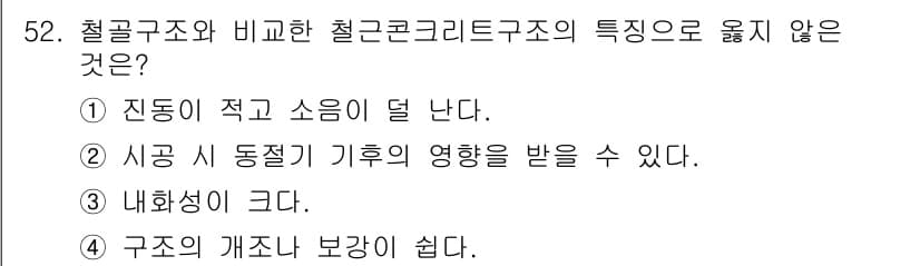 건축기사 2021년 53번 - 정답과 핵심 포인트를 검수 중인 기출문제