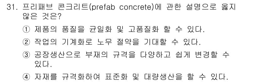 실내건축기사 2021년 32번 - 정답과 핵심 포인트를 검수 중인 기출문제