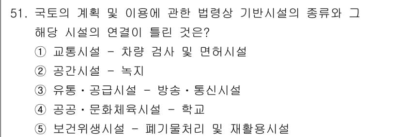 공인중개사_2차 2021년 51번 - . 보건위생시설은 폐기물처리 및 재활용시설과 관련이 있으며, 이는 환경 ... 에 관한 핵심 기출문제
