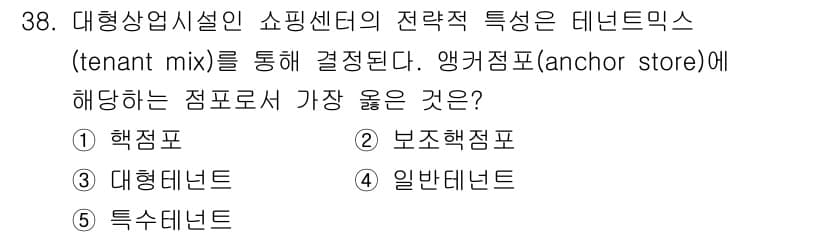 유통관리사_2급 2021년 38번 - 정답과 핵심 포인트를 검수 중인 기출문제