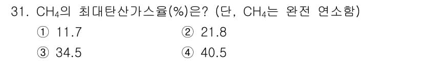대기환경기사 2021년 31번 - 정답과 핵심 포인트를 검수 중인 기출문제