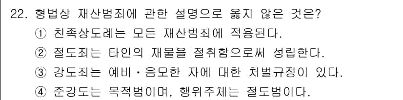 경비지도사_1차(법학개론,민간경비론) 2021년 22번 - 정답과 핵심 포인트를 검수 중인 기출문제
