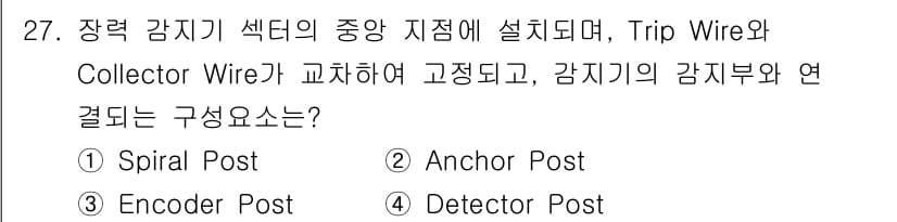경비지도사_2차(기계경비개론) 2021년 27번 - 정답과 핵심 포인트를 검수 중인 기출문제