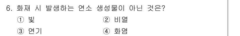 경비지도사_2차(소방학) 2021년 6번 - 정답과 핵심 포인트를 검수 중인 기출문제