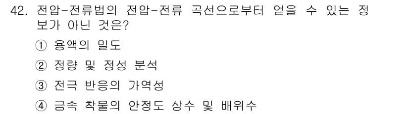 화학분석기사(구) 2021년 43번 - 정답과 핵심 포인트를 검수 중인 기출문제