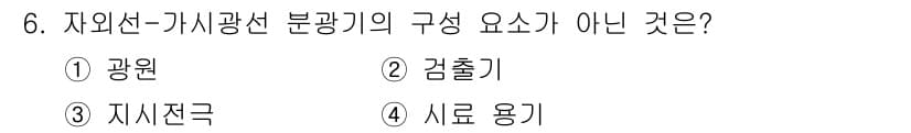 화학분석기사 2021년 6번 - 정답과 핵심 포인트를 검수 중인 기출문제