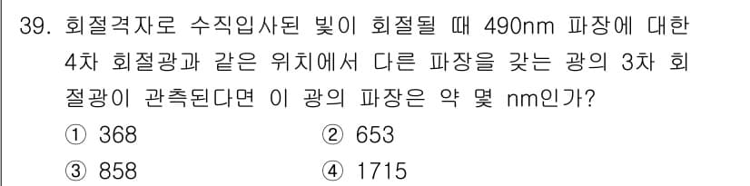 광학기사 2021년 39번 - 정답과 핵심 포인트를 검수 중인 기출문제