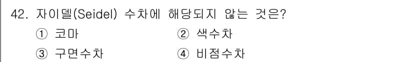 광학기사 2021년 42번 - 정답과 핵심 포인트를 검수 중인 기출문제