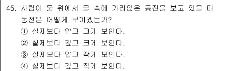 광학기사 2021년 45번 - 정답과 핵심 포인트를 검수 중인 기출문제