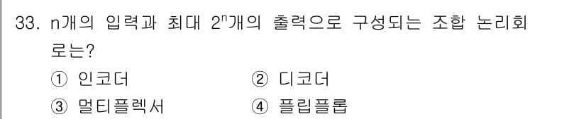 전자계산기제어산업기사(구) 2015년 33번 - 정답과 핵심 포인트를 검수 중인 기출문제
