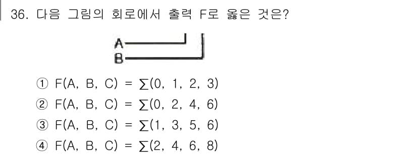 전자계산기제어산업기사(구) 2018년 36번 - 정답과 핵심 포인트를 검수 중인 기출문제