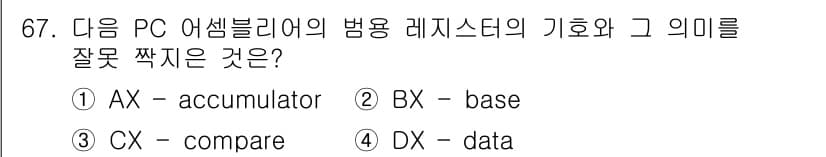 전자계산기제어산업기사 2018년 67번 - 정답과 핵심 포인트를 검수 중인 기출문제