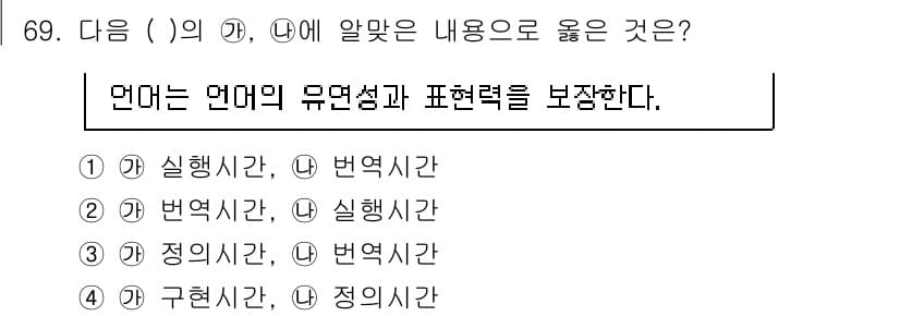 전자계산기제어산업기사(구) 2019년 69번 - 정답과 핵심 포인트를 검수 중인 기출문제