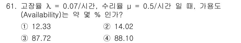 품질경영기사 2021년 62번 - 정답과 핵심 포인트를 검수 중인 기출문제