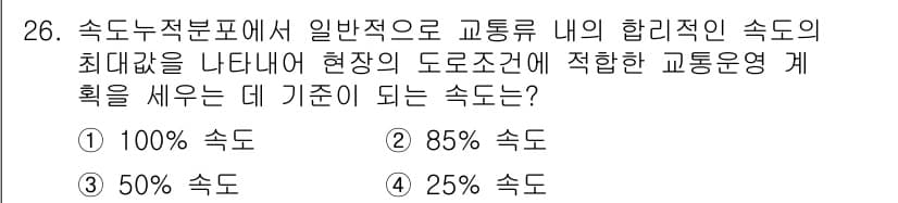교통기사 2021년 26번 - 정답과 핵심 포인트를 검수 중인 기출문제
