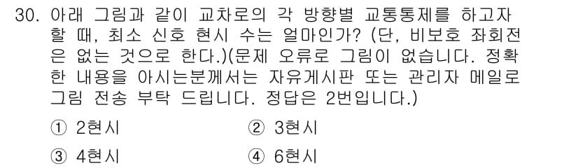 교통기사 2021년 30번 - 정답과 핵심 포인트를 검수 중인 기출문제