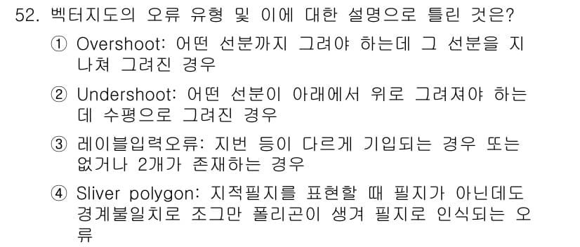 지적기사 2021년 52번 - 정답과 핵심 포인트를 검수 중인 기출문제