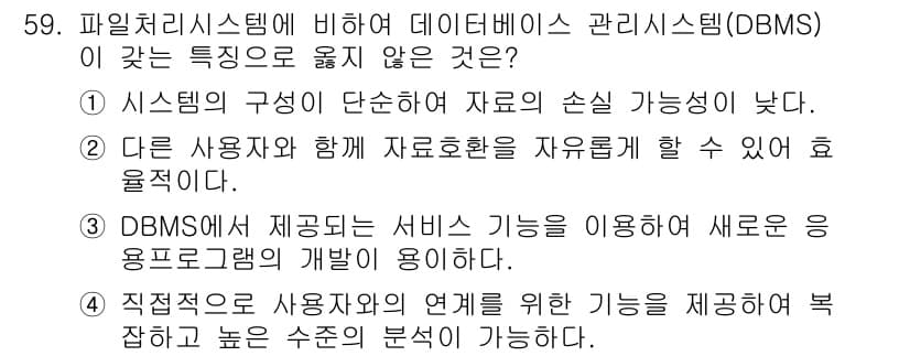 지적기사 2021년 59번 - 정답과 핵심 포인트를 검수 중인 기출문제