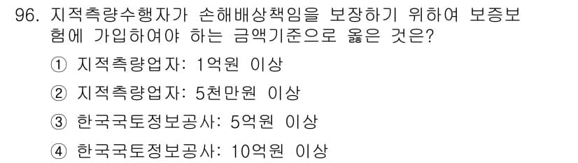 지적기사 2021년 96번 - 정답과 핵심 포인트를 검수 중인 기출문제