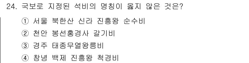 국내여행안내사_1차 2021년 24번 - 정답과 핵심 포인트를 검수 중인 기출문제