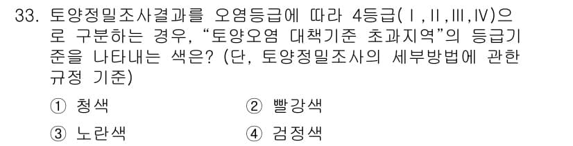 토양환경기사 2021년 33번 - 정답과 핵심 포인트를 검수 중인 기출문제